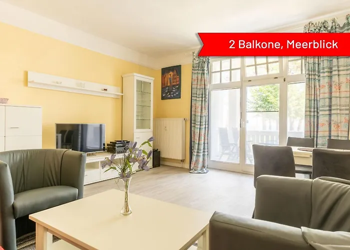 Villa Strandidyll Apartment 3, Balkon Mit Meerblick